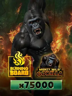 Mighty Wild Gorilla Burning Board — pokie
